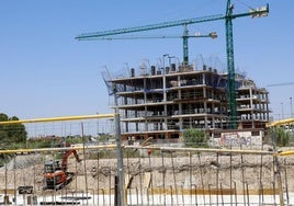 Construcción de viviendas en Murcia, en una imagen de archivo.