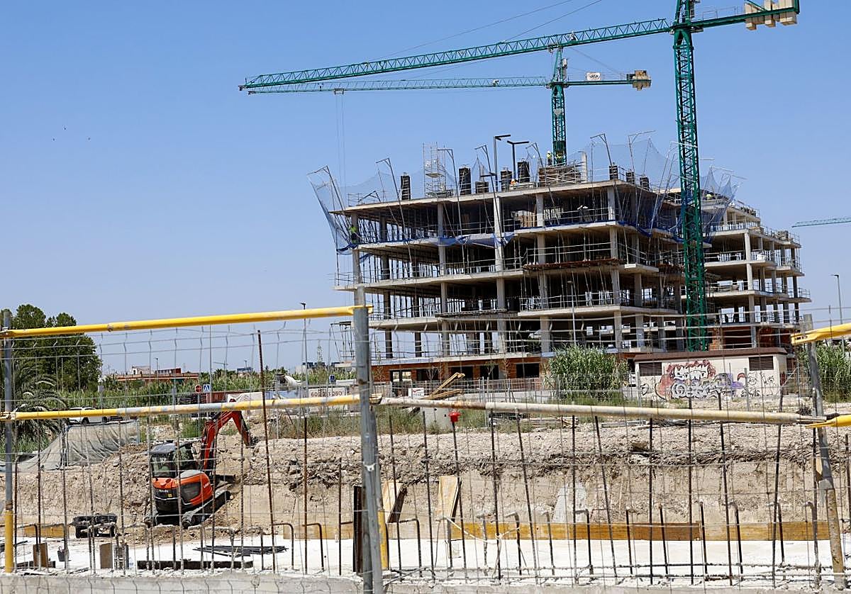 Construcción de viviendas en Murcia, en una imagen de archivo.