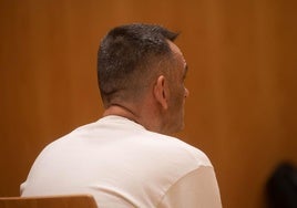 Hipólito A., 'El Punchas', en la vista celebrada este miércoles en un juzgado de Murcia.