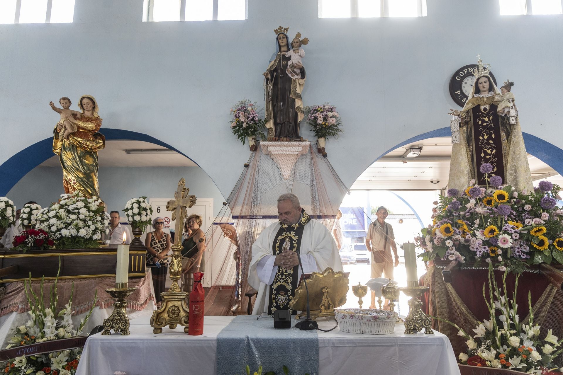 Imágenes de la procesión marítima en Cartagena de la Virgen de las Maravillas y la Virgen del Carmen