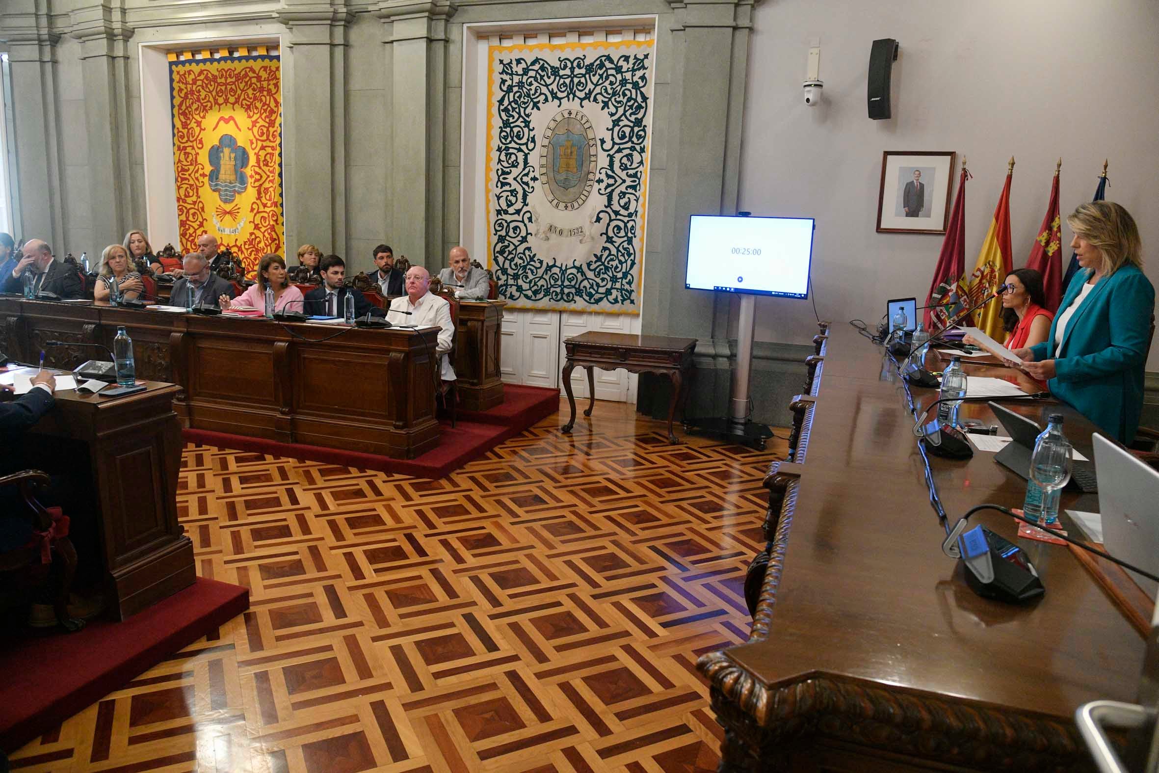 El pleno del Ayuntamiento de Cartagena este jueves, en imágenes
