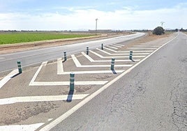 Intersección de la carretera regional RM-602 y la RM-605 donde va a construirse la glorieta.