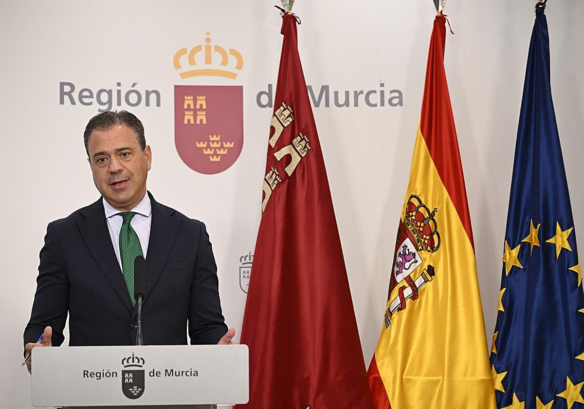 Marcos Ortuño, el portavoz del Ejecutivo regional, en una foto de archivo.