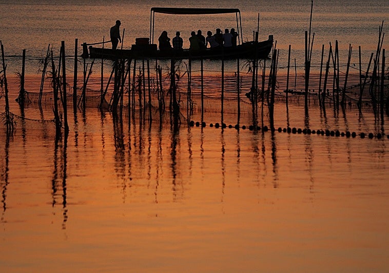 Atardecer de ensueño en la Albufera de Valencia.