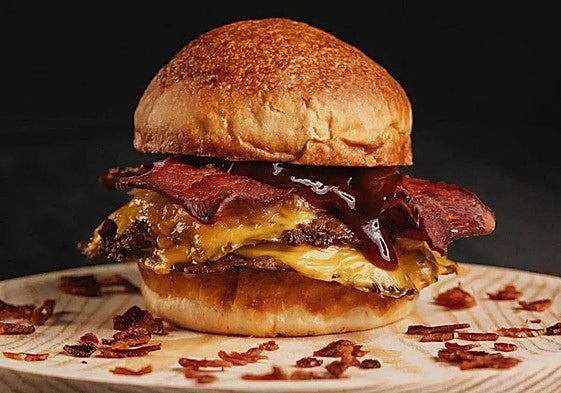 Una hamburguesa de Trafic Burger.