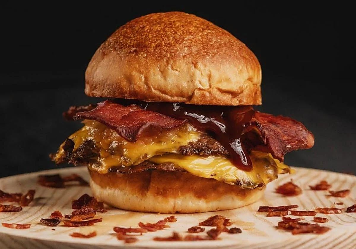 Una hamburguesa de Trafic Burger.