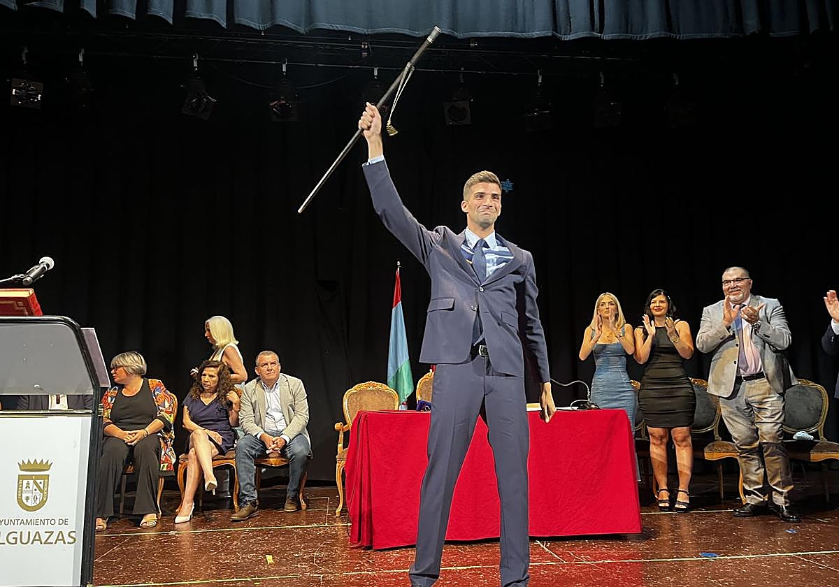 José Gabriel García, alcalde de Alguazas, al recibir el bastón de mando.