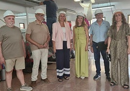 La concejala Mercedes Bernabé visita las obras de rehabilitación.