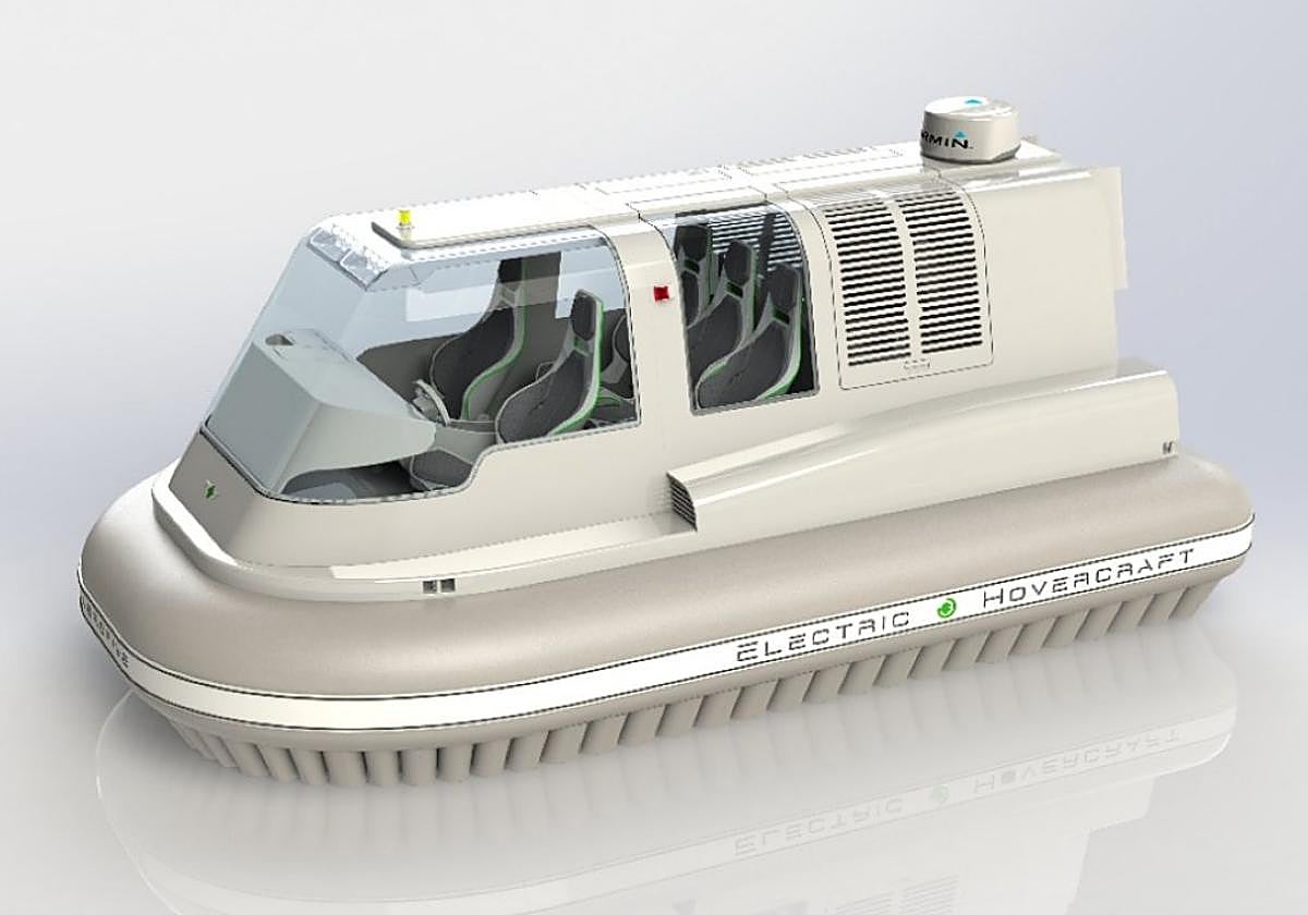 Recreación del modelo de 'hovercraft' diseñado por Tarifa.