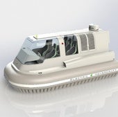 Recreación del modelo de 'hovercraft' diseñado por Tarifa.