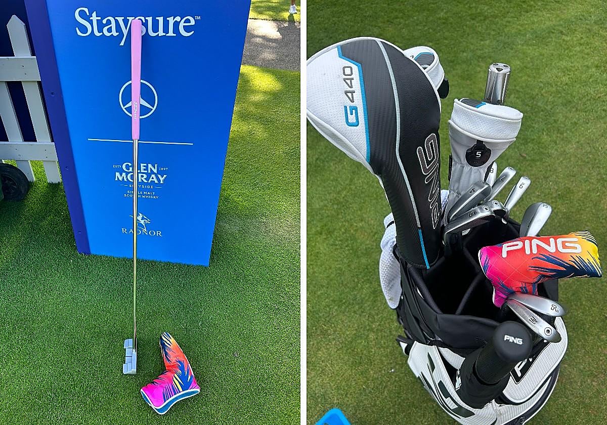 El putter rosa de Susanne que utiliza Miguel.