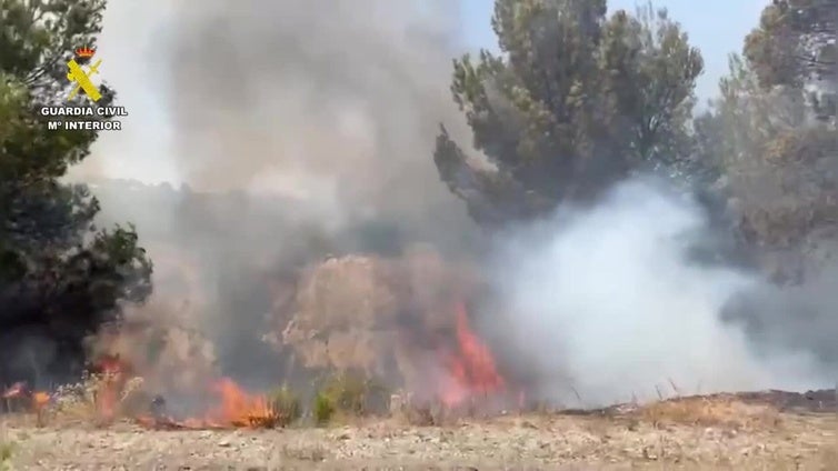 La Guardia Civil detiene en Bullas al presunto autor de dos incendios forestales