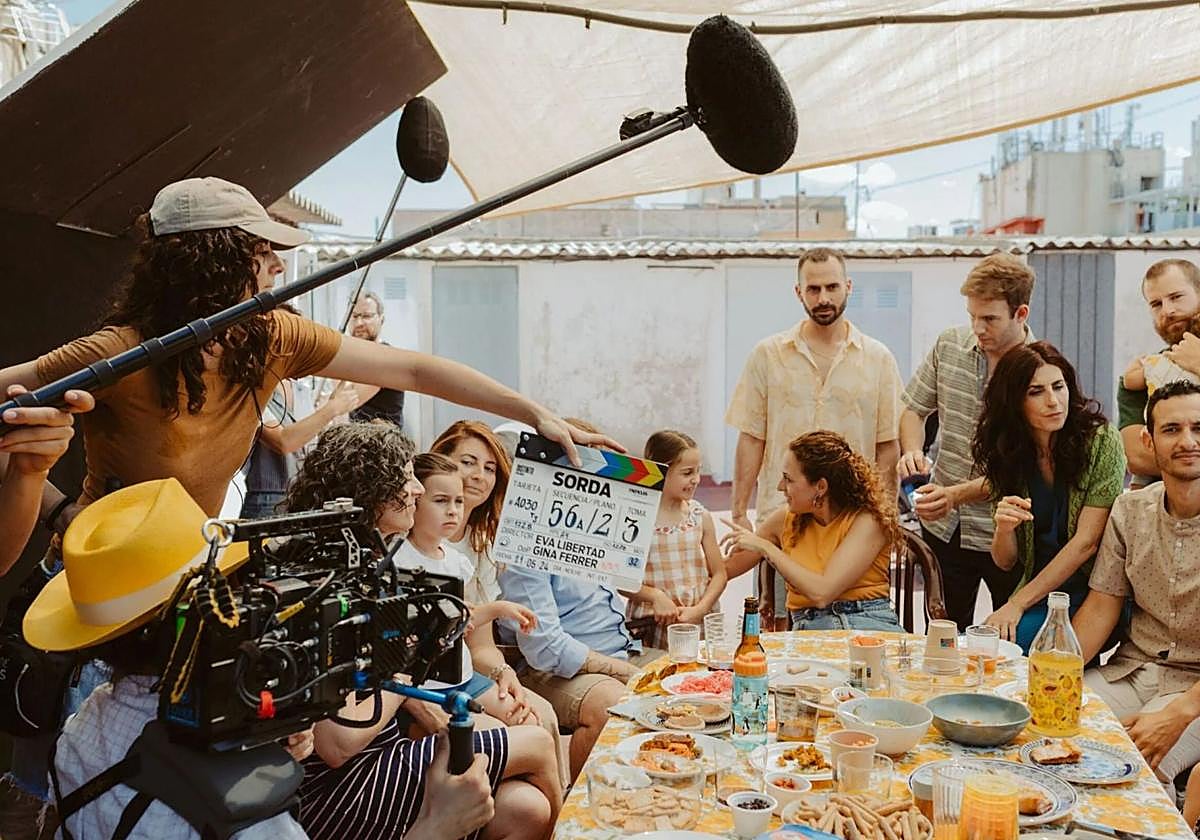 Rodaje de la producción murciana 'Sorda'.