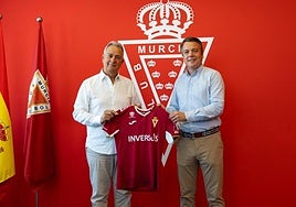 Felipe Moreno (Real Murcia) y Francisco Cámara (Universae), este viernes.