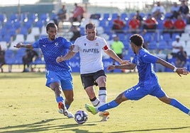 Alfredo Ortuño, titular, con el '9' a la espalda y el brazalete de capitán, este sábado en Pinatar Arena.