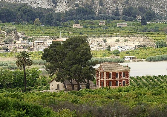 Panorámica del Valle de Ricote en el entorno del Azud de Ojós.