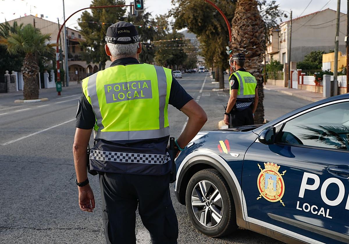 Una patrulla de la Policía Local de Lorca.