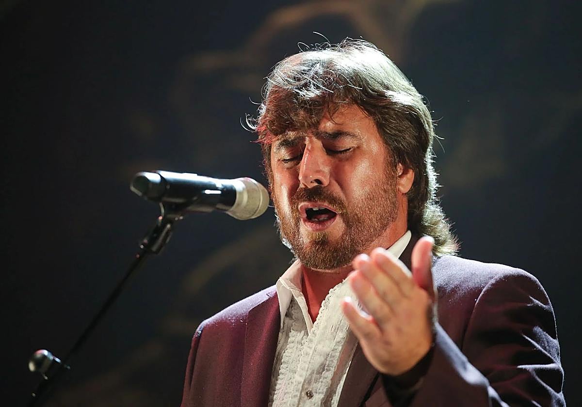 El cantaor Gregorio Moya, durante su actuación.