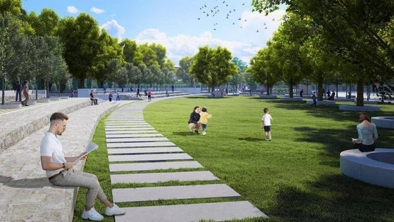 Recreación digital del Parque Metropolitano Oeste.