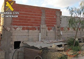 Una de las construcciones investigadas en Mazarrón.