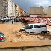 Inundaciones en la rambla del Cañarete de Águilas, el pasado mes de marzo.