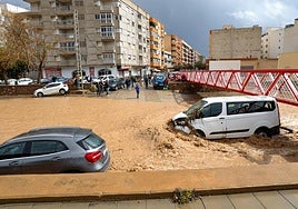 Inundaciones en la rambla del Cañarete de Águilas, el pasado mes de marzo.