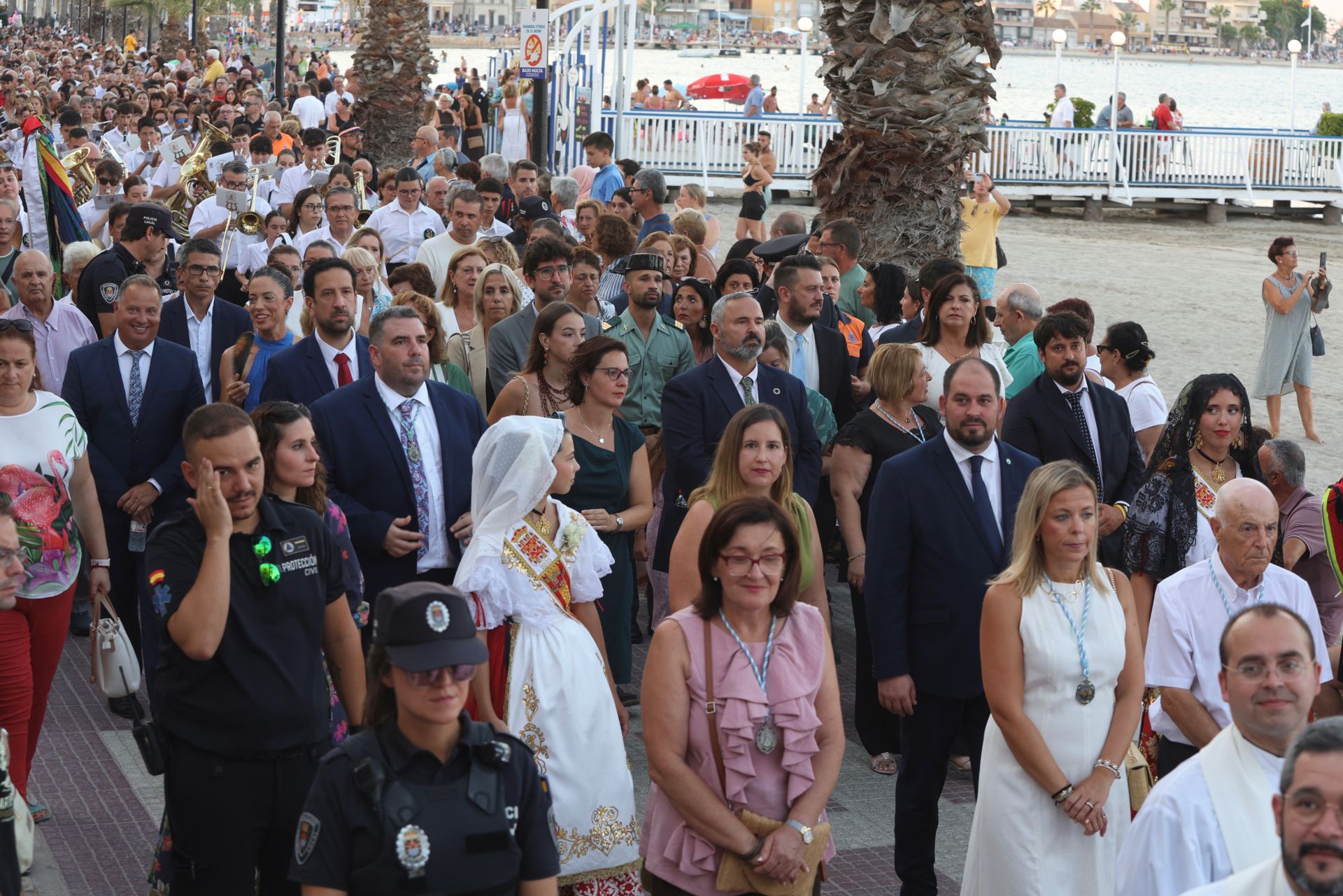 En imágenes, procesiones de la Virgen de La Asunción en Los Alcázares, Cabo de Palos y Los Nietos