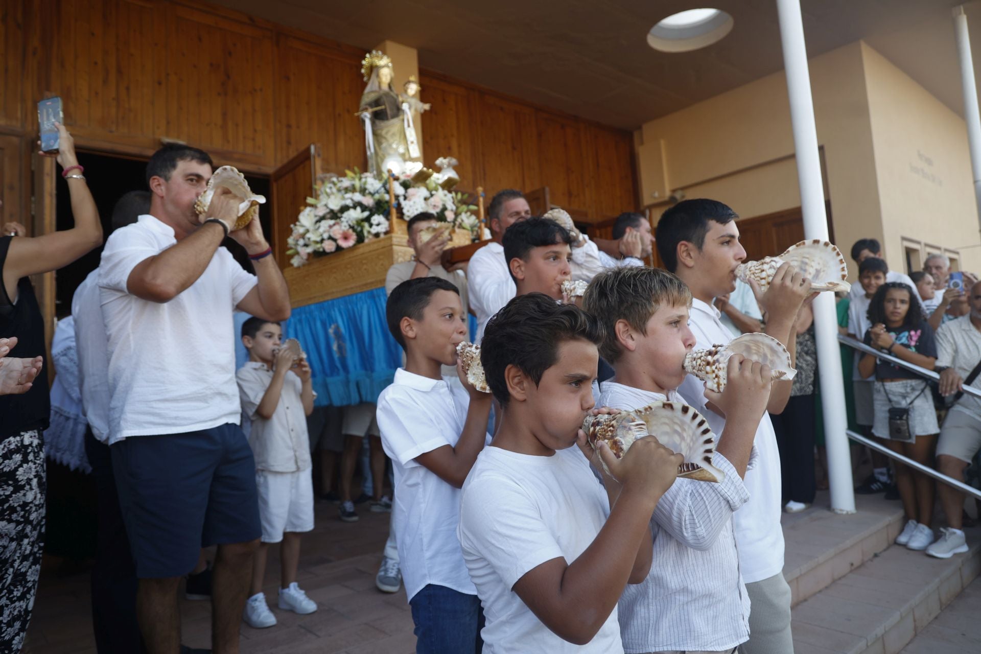 En imágenes, procesiones de la Virgen de La Asunción en Los Alcázares, Cabo de Palos y Los Nietos