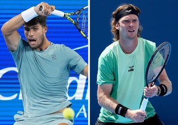 Carlos Alcaraz y Rublev, en Cincinnati.