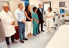 Pedreño, este martes, en el hospital de Lorca.