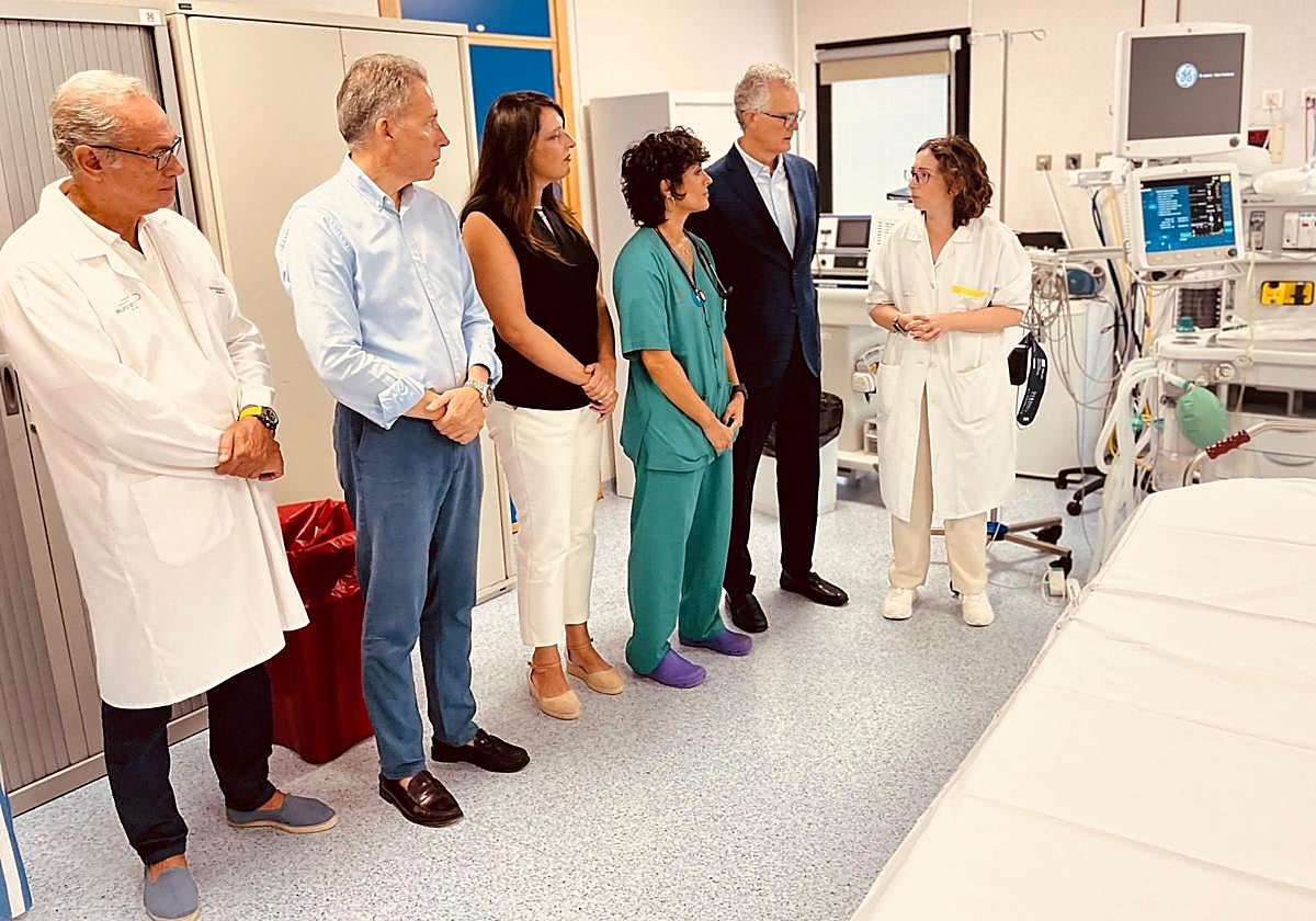 Pedreño, este martes, en el hospital de Lorca.