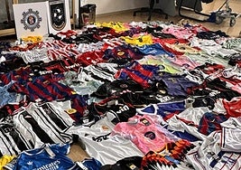 Las prendas incautadas.