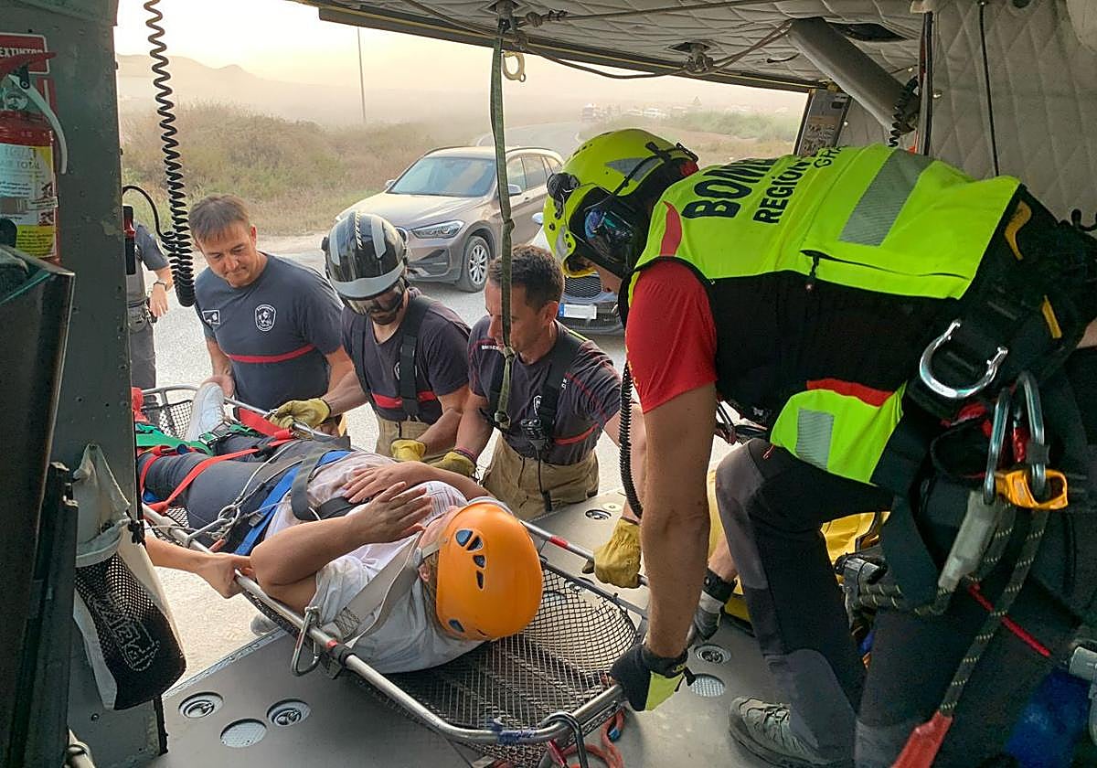 El rescate de la senderista en Águilas.