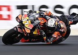 Pedro Acosta, este viernes, en el circuito húngaro de Balaton Park, donde fue el más rápido.