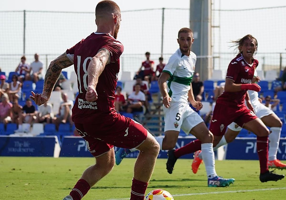 Un momento del partido de este sábado frente al Ilicitano.