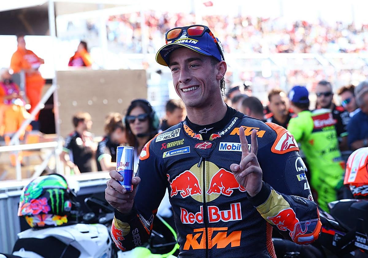 Pedro Acosta, este domingo, tras quedar segundo en Hungría, su mejor resultado de la temporada.