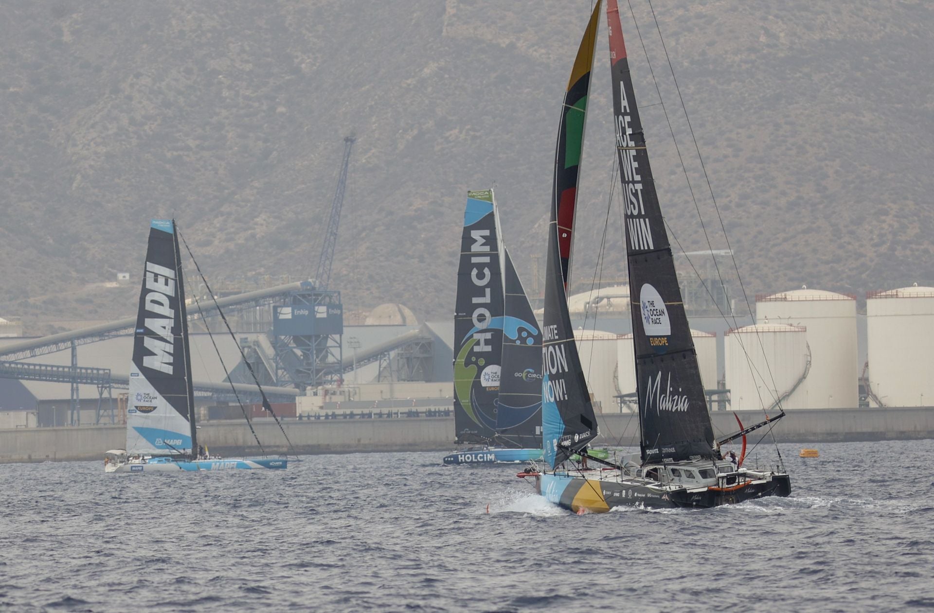 En imágenes, exhibición de una milla náutica de la Ocean Race en Cartagena