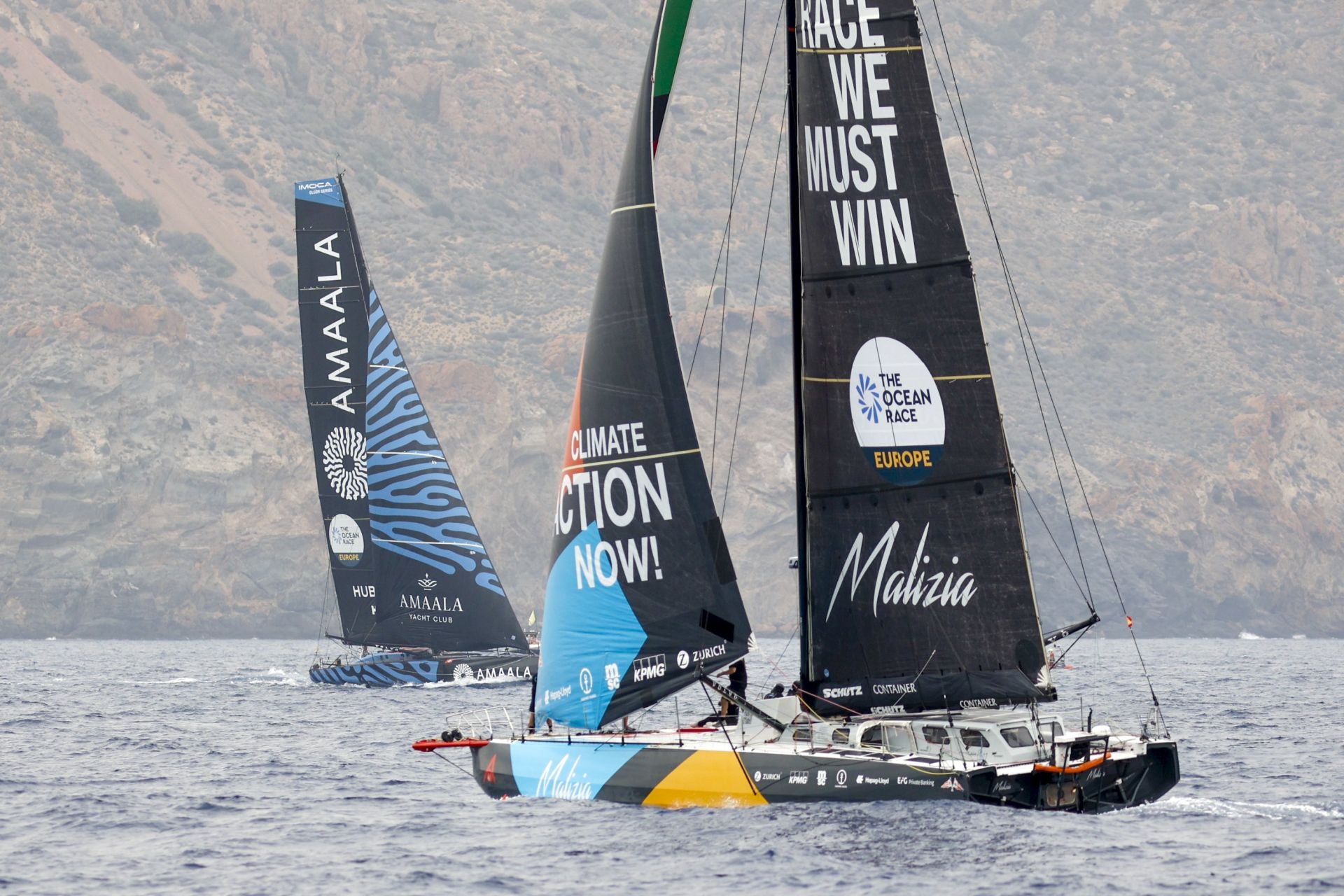 En imágenes, exhibición de una milla náutica de la Ocean Race en Cartagena