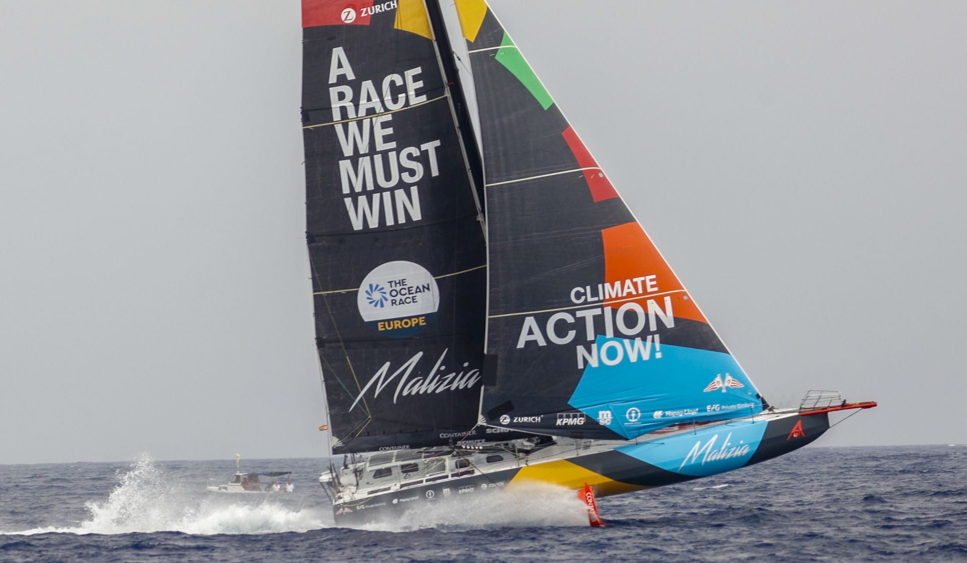En imágenes, exhibición de una milla náutica de la Ocean Race en Cartagena