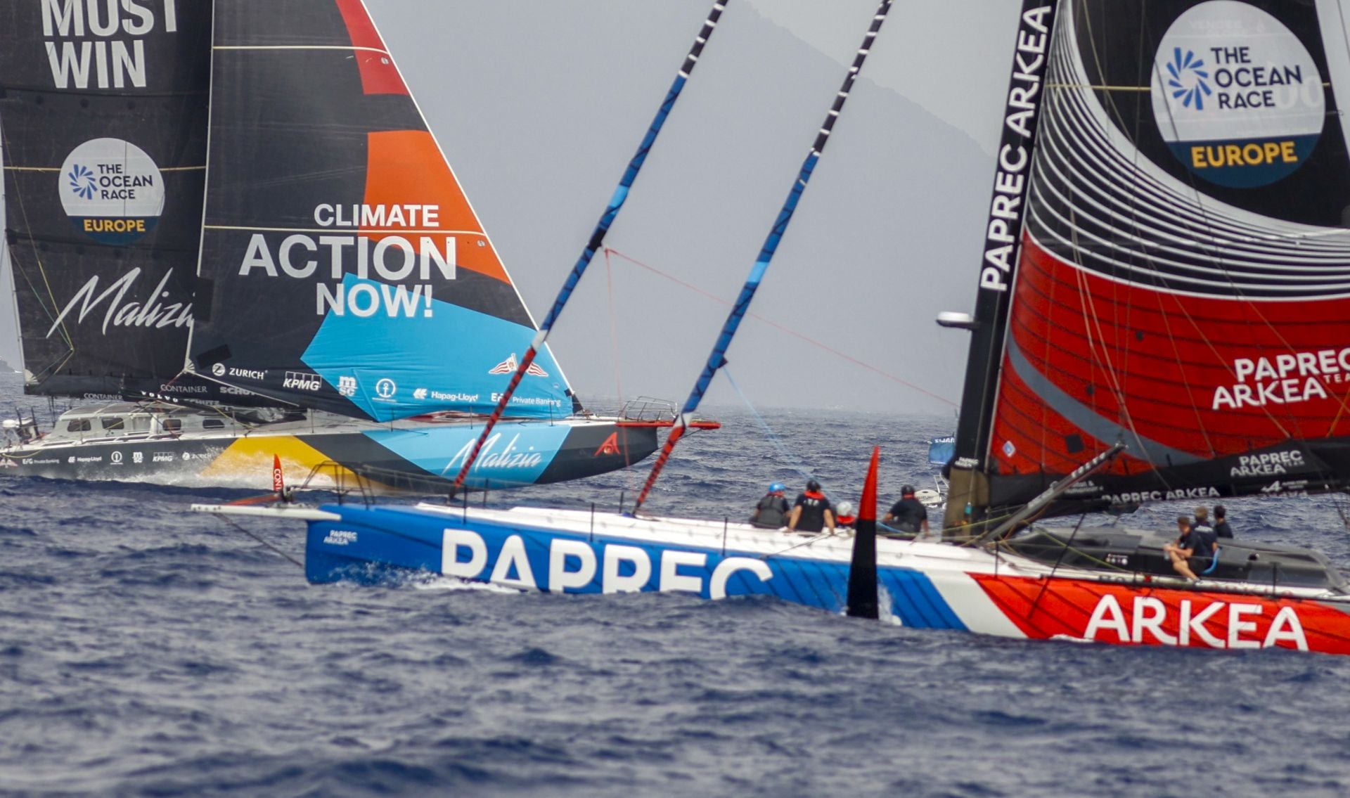 En imágenes, exhibición de una milla náutica de la Ocean Race en Cartagena