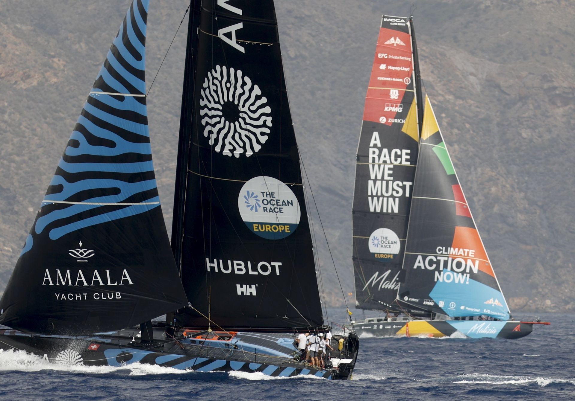 En imágenes, exhibición de una milla náutica de la Ocean Race en Cartagena