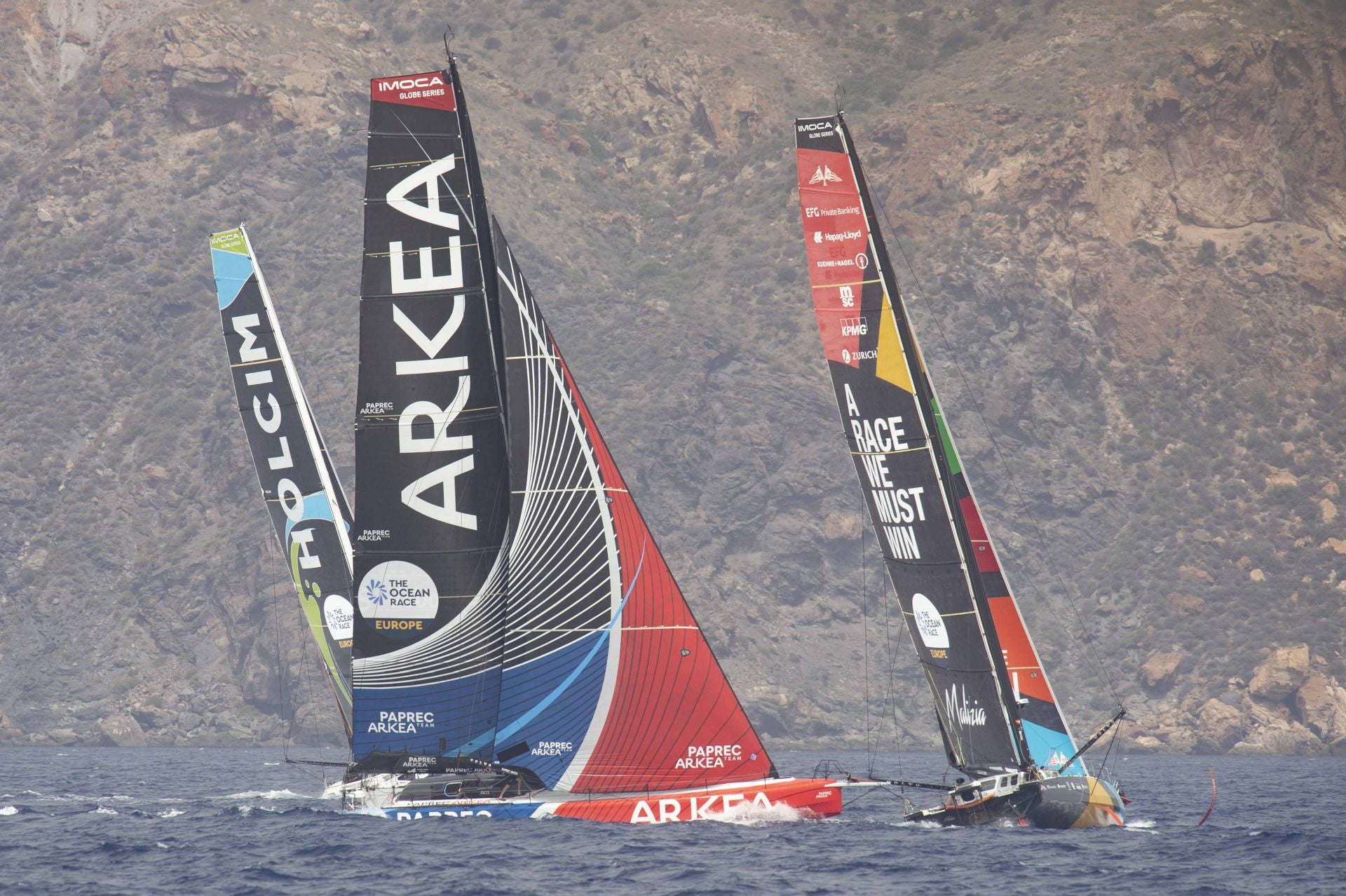 En imágenes, la Ocean Race se marcha de Cartagena hacia Niza