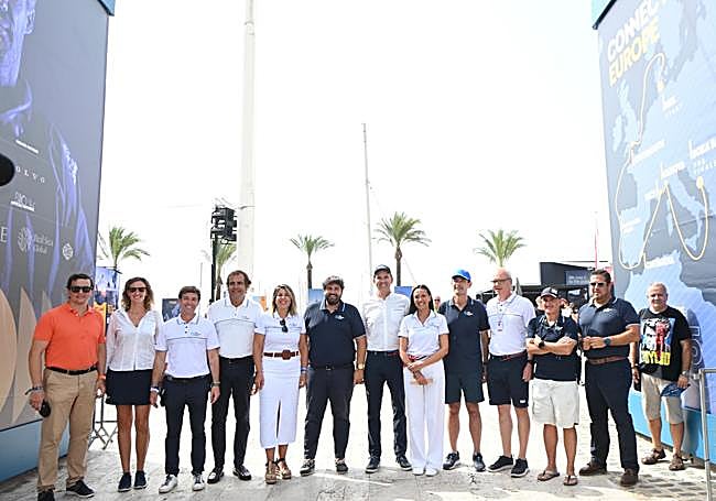 Autoridades, este martes, en la Ocean Race.