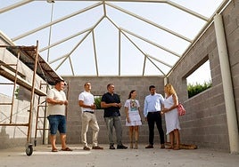La instalación en construcción para acoger a los alumnos de los nuevos grados de Formación Profesional en Lorca.