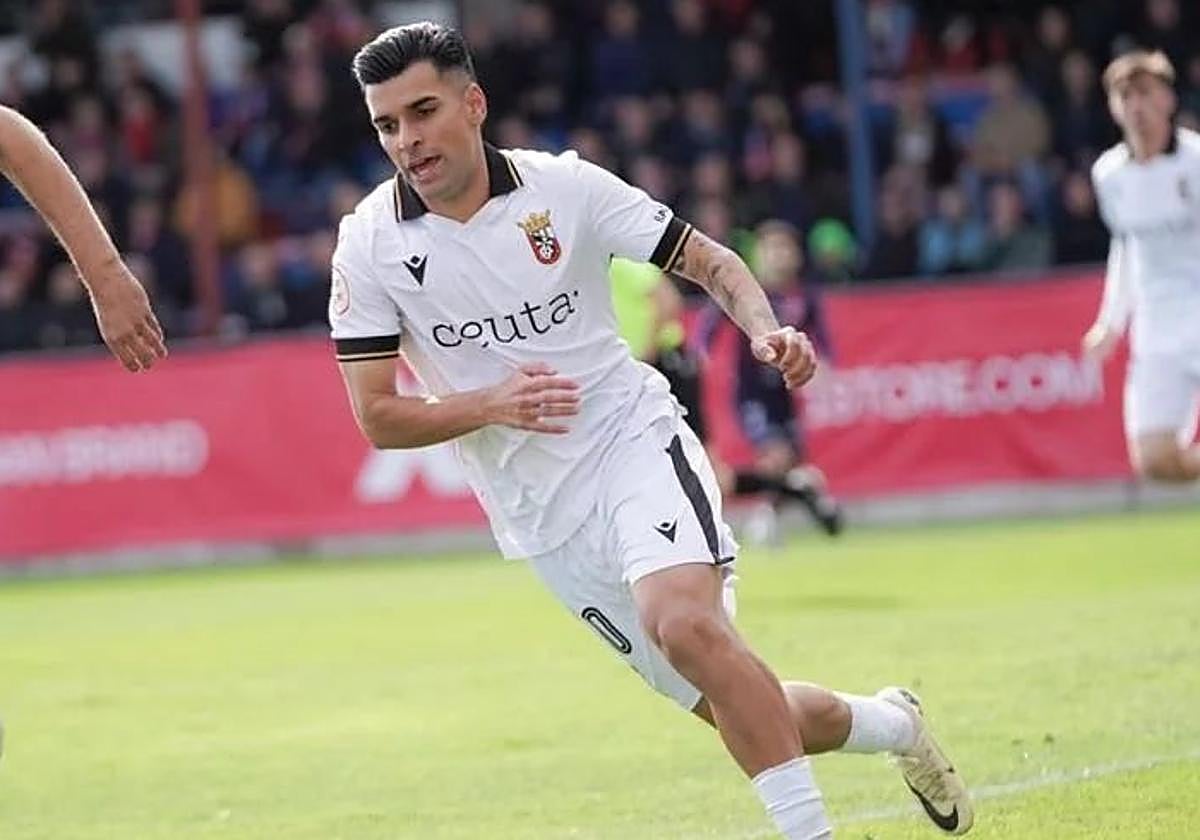 Andy Escudero, con el Ceuta, la pasada temporada.