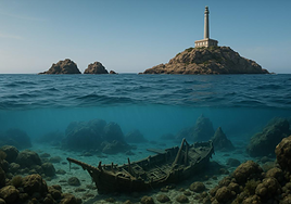 Frente a Cabo de Palos se hundieron barcos con nombres propios y documentado. La imagen es recreación.
