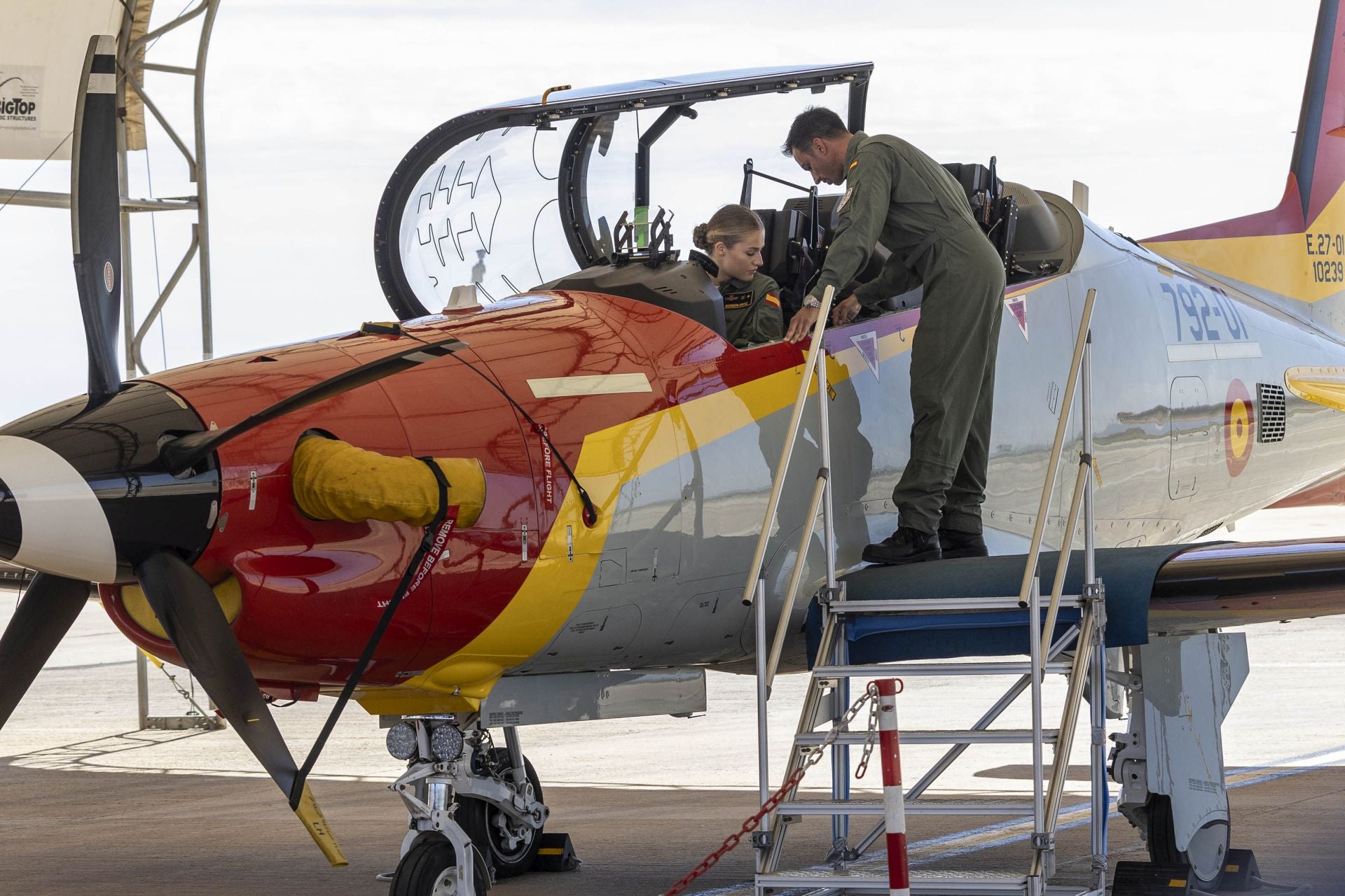 La llegada de la Princesa Leonor a la AGA de San Javier, en imágenes