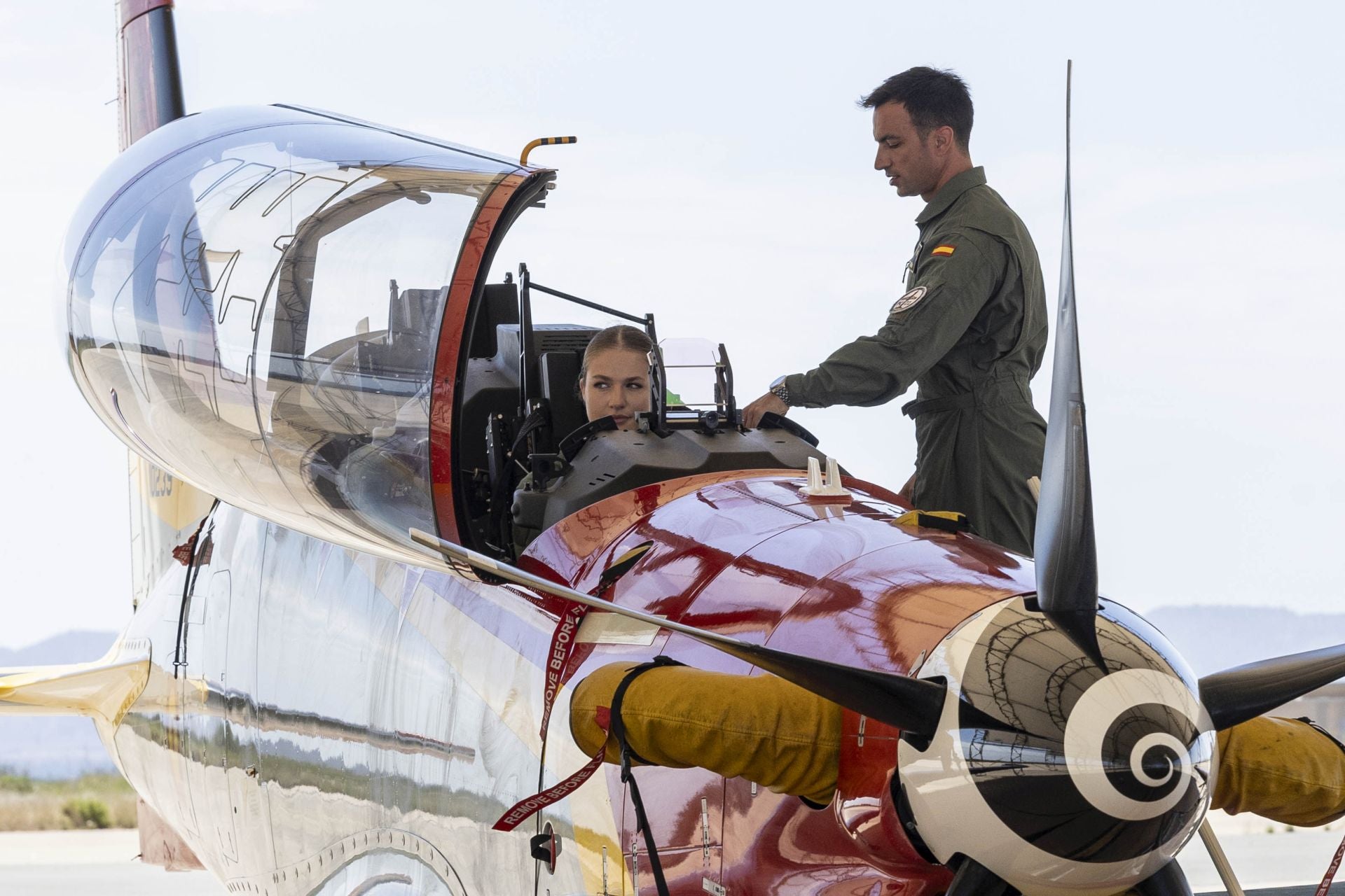 La llegada de la Princesa Leonor a la AGA de San Javier, en imágenes