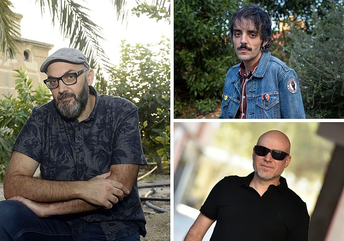 Miguel Ángel Hernández, Santos Martínez y Trifón Abad.