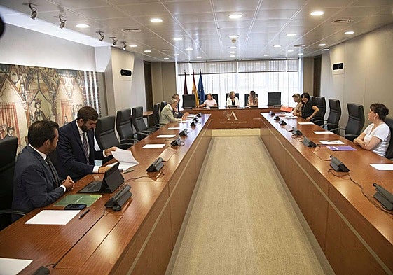 La Junta de Portavoces de la Asamblea Regional, este martes.